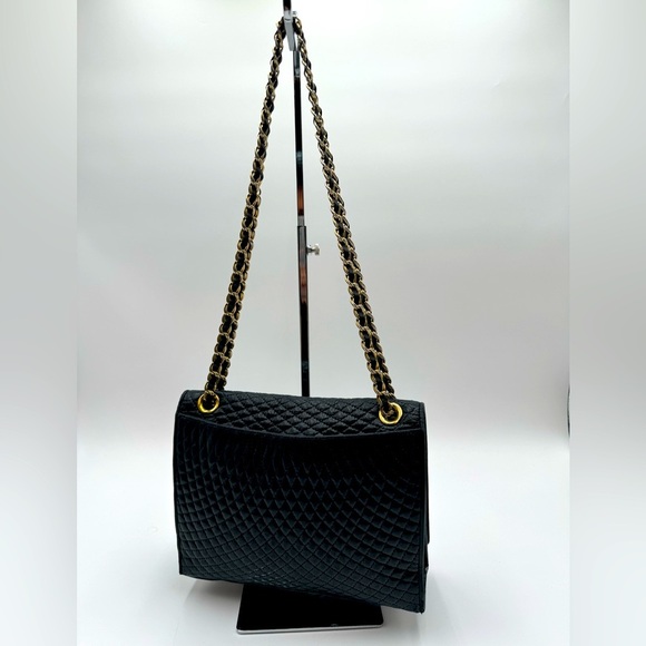 Bally-Authentic-Calf Skin Quilted Leather Black shoulder / crossbody bag - Picture 4 of 16